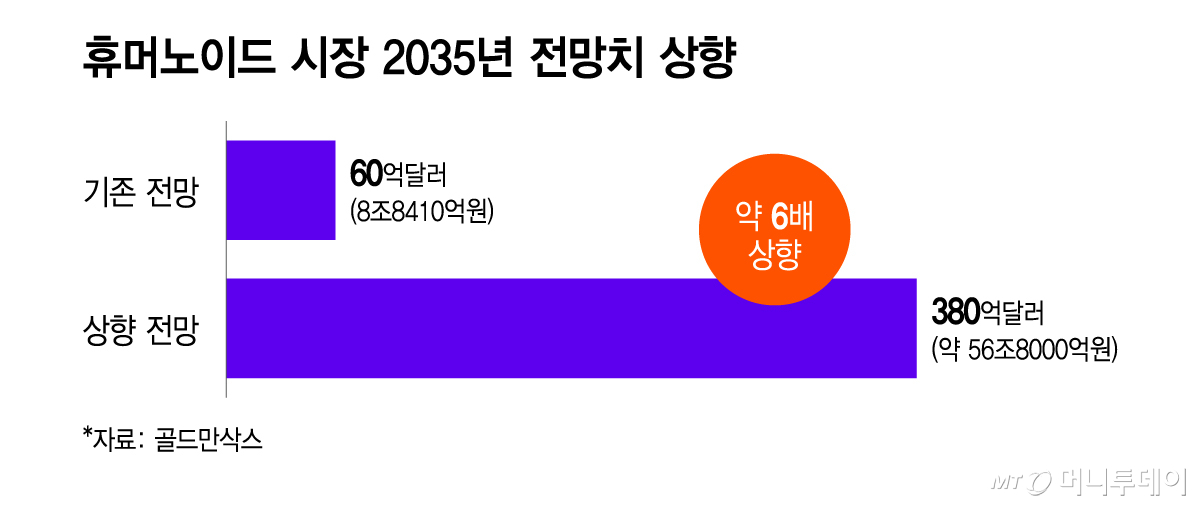 휴머노이드 시장 2035년 전망치 상향/그래픽=이지혜