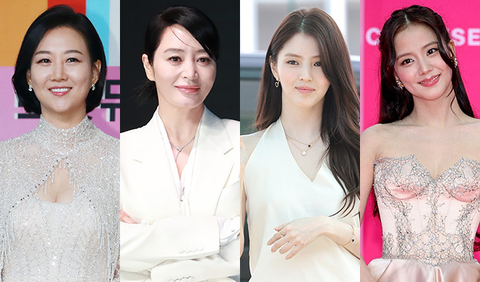 (사진 왼쪽부터)가족 문제로 곤욕을 치렀던 가수 장윤정, 배우 김혜수, 한소희, 그룹 블랙핑크 지수. /사진=머니투데이 DB, 뉴스1