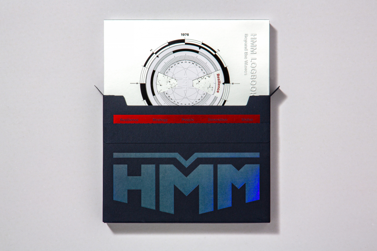 HMM 50년사를 다룬 에세이집 형태의 스토리북 'HMM LOGBOOK'/사진= HMM 제공