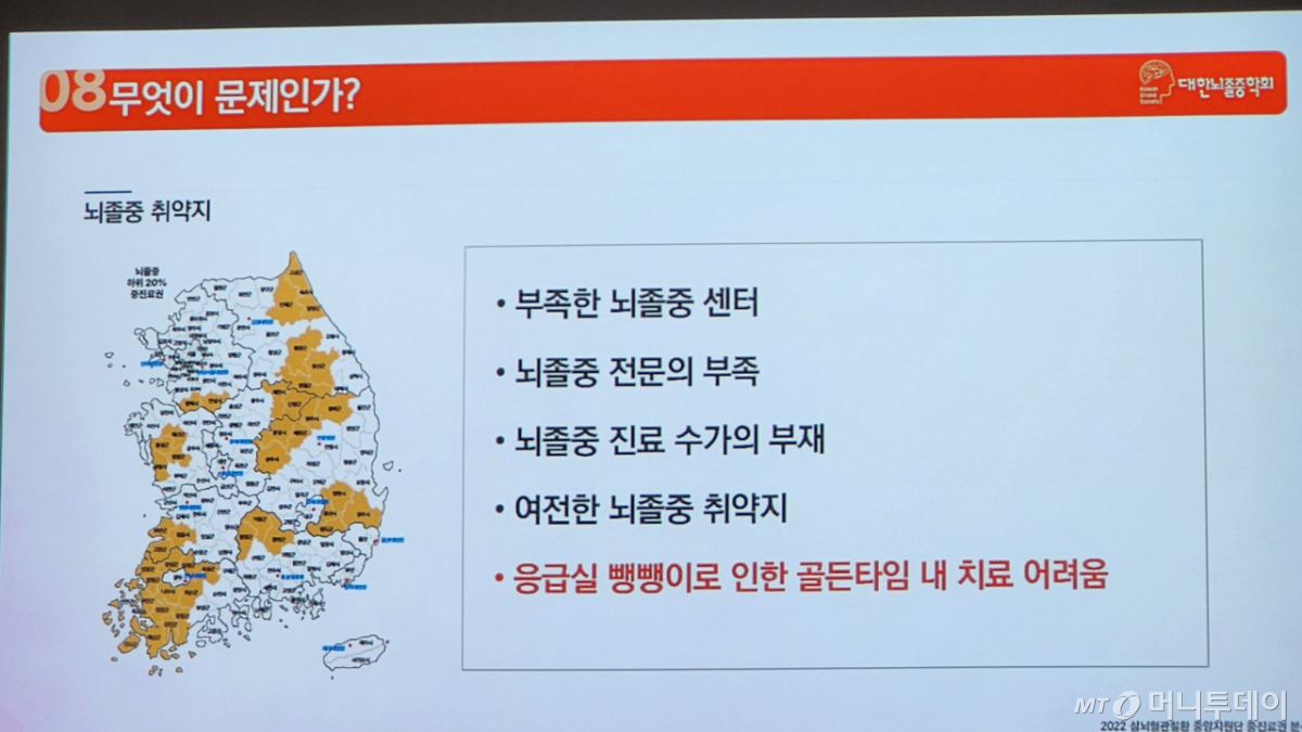 이날 김태정 대한뇌졸중학회 홍보이사는 뇌졸중 진료 공백의 원인으로 뇌졸중 센터와 뇌졸중 전문의 부족, 뇌졸중 진료 수가의 부재 등을 꼽았다. /사진=정심교 기자