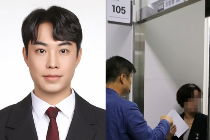 미성년자 성매매 혐의로 경찰 수사를 받는 최영중 전 청주시의원(왼쪽)과 경찰이 최 전 시의원 집무실에 대한 압수수색을 진행하는 모습. /사진=뉴시스
