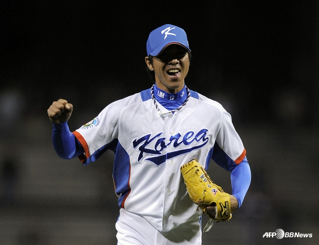 2009 WBC에 나섰던 임창용의 모습. /AFPBBNews=뉴스1
