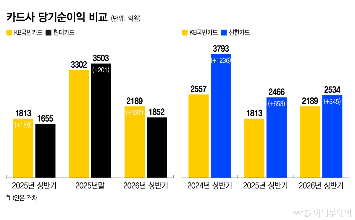 카드사 당기순이익 비교/그래픽=윤선정