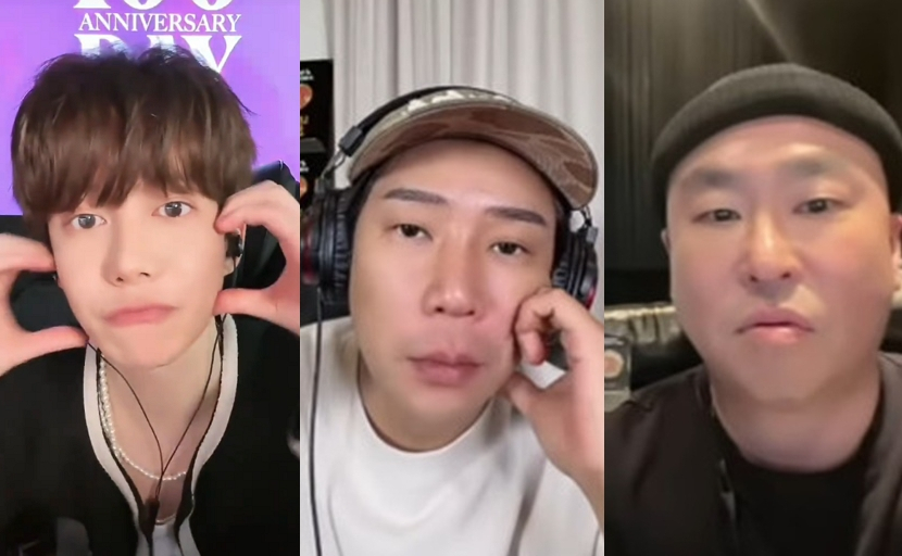 과거 여러 논란으로 인해 이미지 타격을 입어 활동이 쉽지 않은 연예인들도 틱톡 라이브 방송을 통해 팬들과 만나고 있다. (왼쪽부터) 그룹 블락비 출신 박경, 가수 MC몽, 길 /사진=틱톡 갈무리