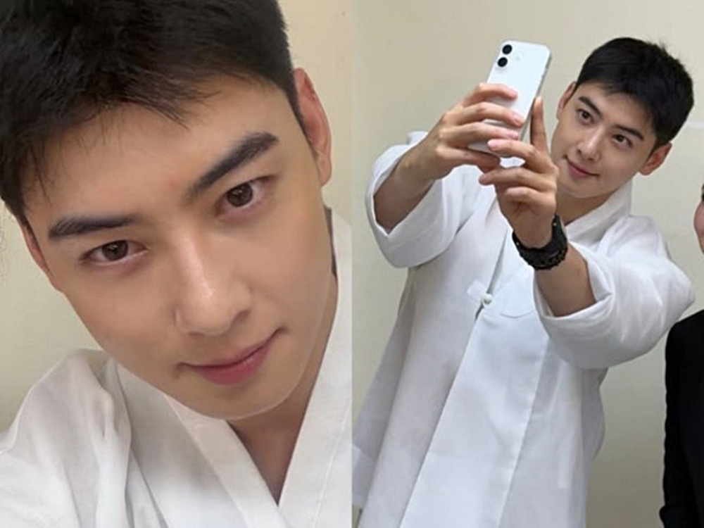 가수 겸 배우 차은우(29·본명 이동민)의 근황이 공개됐다./사진=신수아 SNS