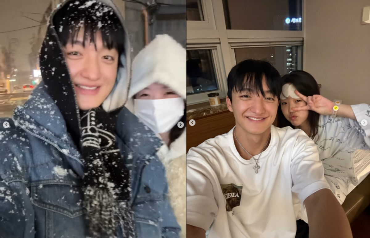 공개 연애 중인 안무가 바타와 배우 지예은. /사진=바타 인스타그램.