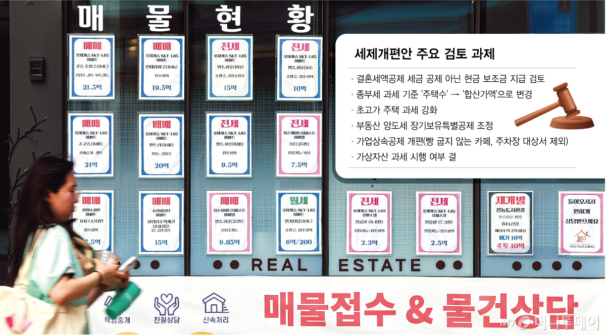 세제개편안 주요 검토 과제/그래픽=임종철