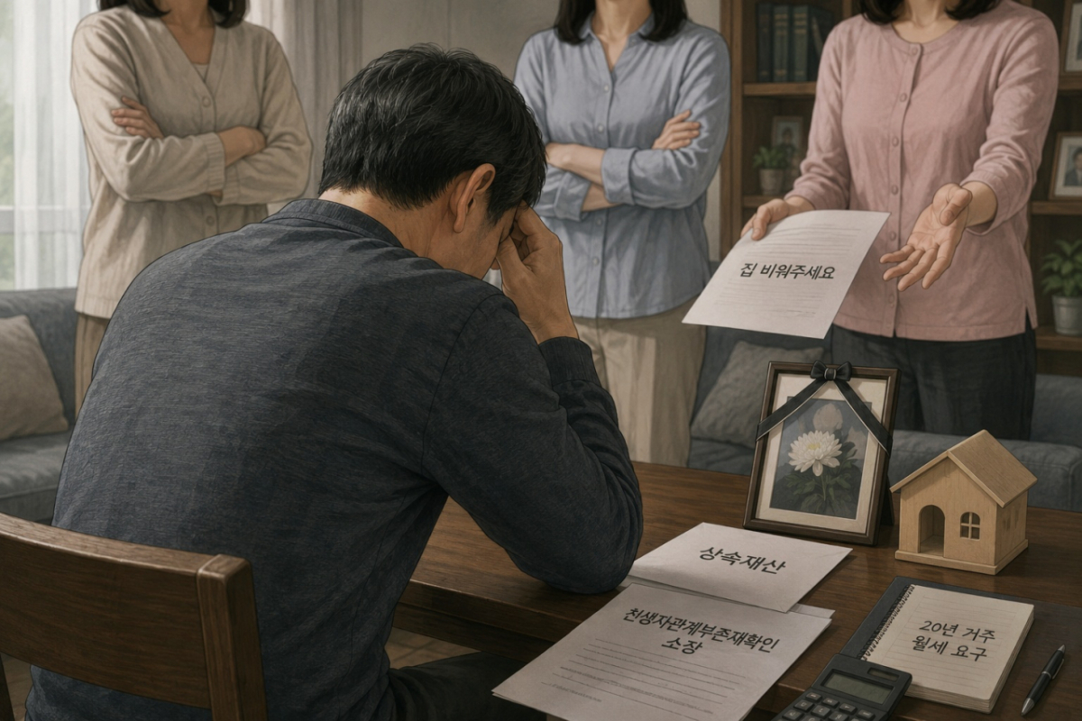 친자식처럼 키워준 부모가 세상을 떠난 뒤 누나들로부터 소송과 함께 집을 비워달라는 요구를 받았다면 어떻게 대응해야 할까. 기사 이해를 돕기 위해 AI(인공지능)가 생성한 이미지./사진=챗GPT