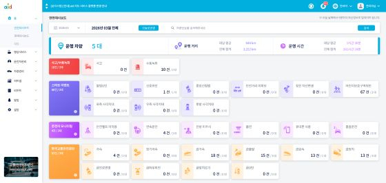 안전운전솔루션 대시보드/사진=에이아이매틱스 