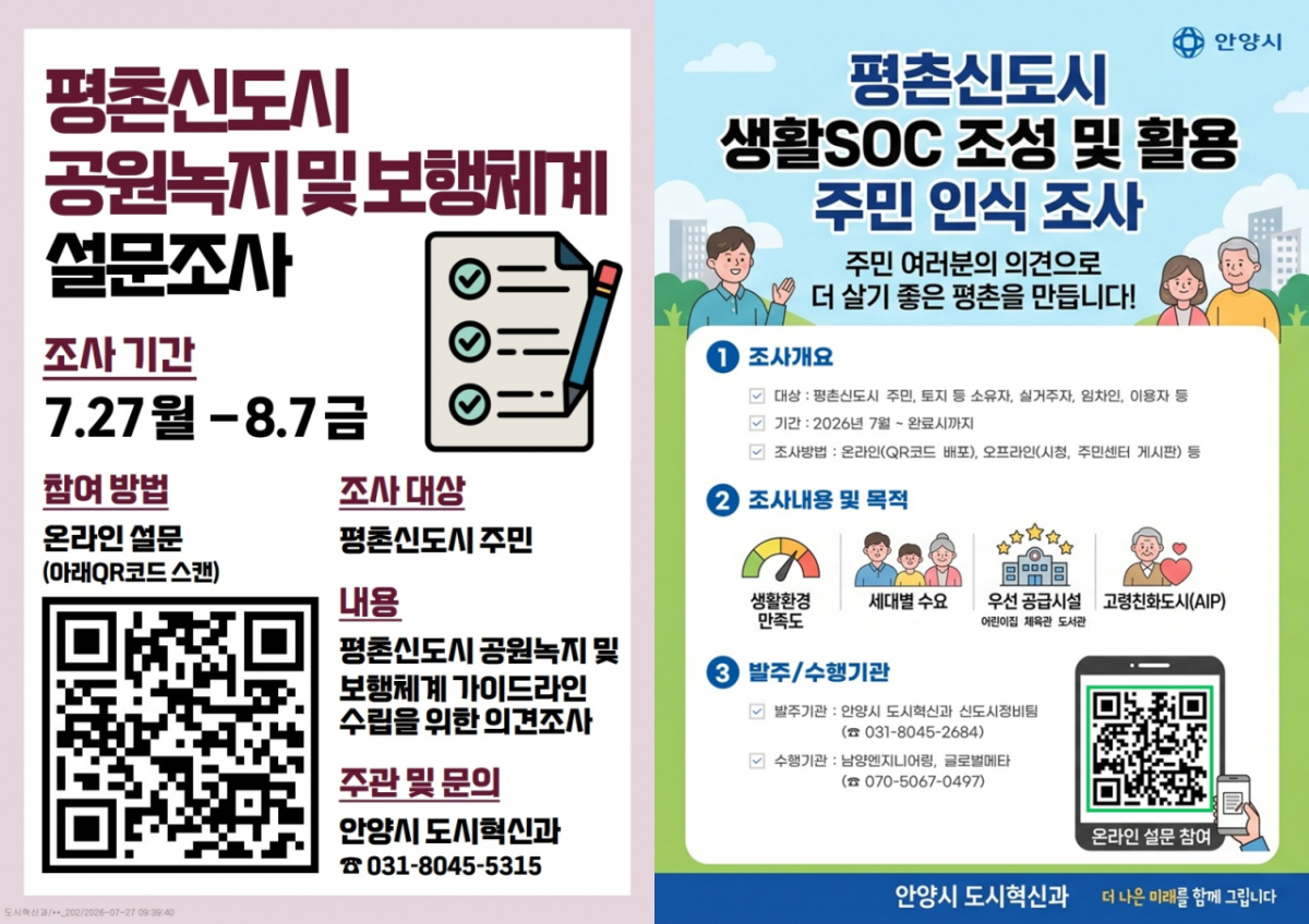 SOC 주민수요 조사 안내문./사진제공=안양시