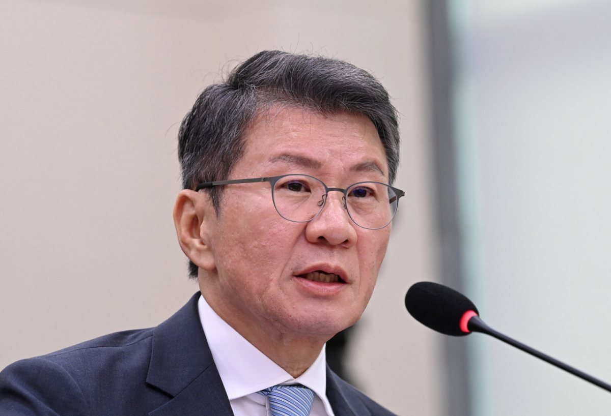정몽규 전 대한축구협회장이 30일 서울 여의도 국회에서 열린 문화체육관광위원회의 대한축구협회 현안 관련 청문회에서 의원 질의에 답변하고 있다. /사진 = 뉴시스
