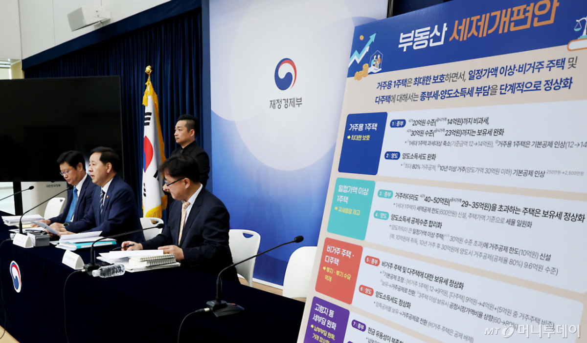 (세종=뉴스1) 김기남 기자 = 구윤철 부총리 겸 재정경제부 장관이 지난 7월30일 세종시 정부세종청사에서 열린 2026년 세제개편안을 발표하고 있다. 2026.8.3/뉴스1 Copyright © 뉴스1. All rights reserved. 무단 전재 및 재배포, AI학습 이용 금지. /사진=(세종=뉴스1) 김기남 기자