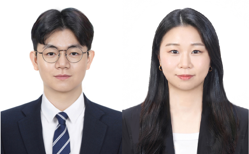 제1저자 (좌측) UNIST 생명과학과 윤남구 연구원 (우측) UNIST 생명과학과 김소연 연구원.