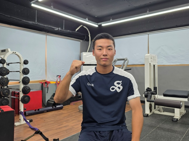 서울고 권상혁이 최근 서울고 트레이닝실에서 스타뉴스와 만나 인터뷰를 진행했다. /사진=김동윤 기자