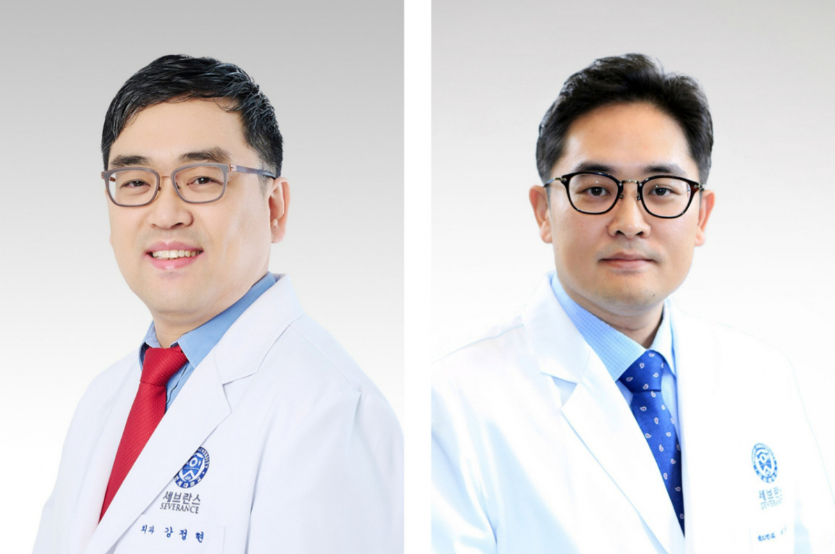 (왼쪽부터) 강남세브란스병원 대장항문외과 강정현 교수, 핵의학과 이재훈 교수.