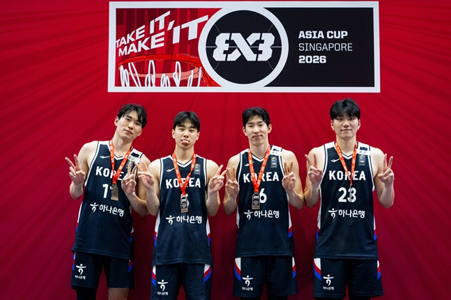 남자 3x3 농구 대표팀. /사진=대한민국농구협회