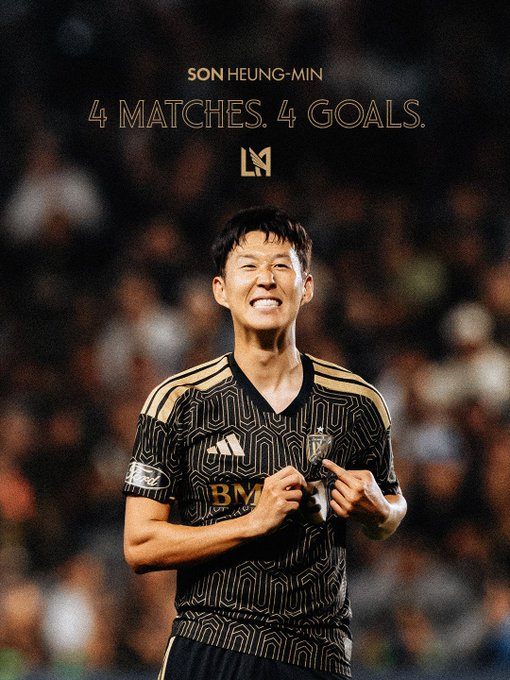 손흥민의 최근 MLS 4경기 연속골 소식을 알린 LAFC. /사진=LAFC 공식 사회관계망서비스(SNS) 갈무리