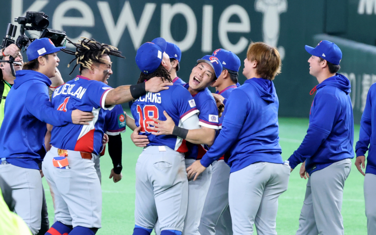 대만 선수들이 8일 도쿄돔에서 열린 2026 WBC 도쿄POOL 대한민국과 대만 경기 승부치기에서 승리하며 자축하고 있다. 026.03.08. /사진=강영조 cameratalks@