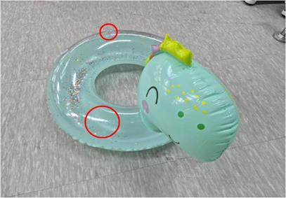 안전기준 부적합 판정을 받은 해외직구 물놀이 기구. /사진제공=국가기술표준원