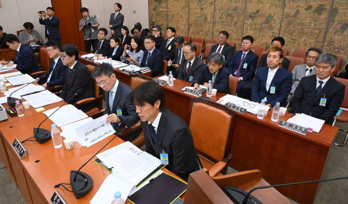지난달 30일 국회에서 열린 대한축구협회 청문회 당시 모습. 증인으로 채택됐던 이임생 전 대한축구협회 기술총괄이사는 출석하지 않았다. /사진=최휘영 문화체육관광부 장관 SNS 캡처