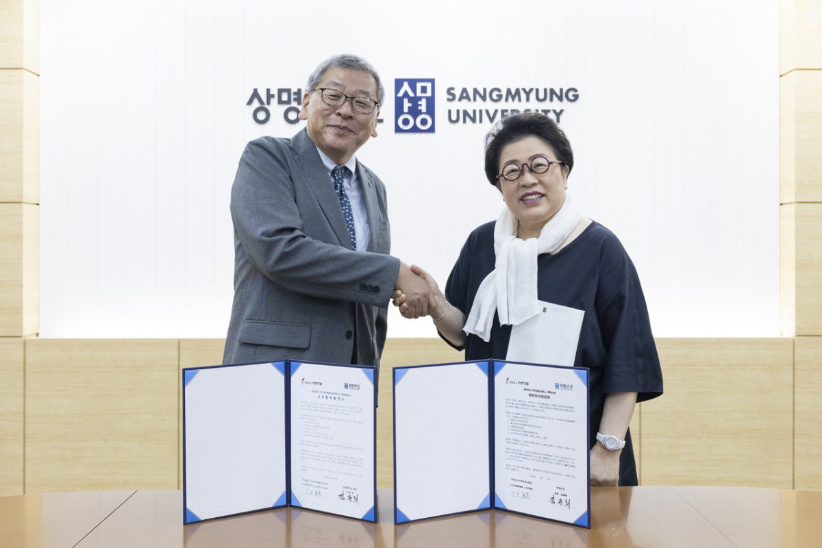 상명대와 아나부키 칼리지 그룹이 지난 4일 교육협력협약을 맺었다./사진제공=상명대