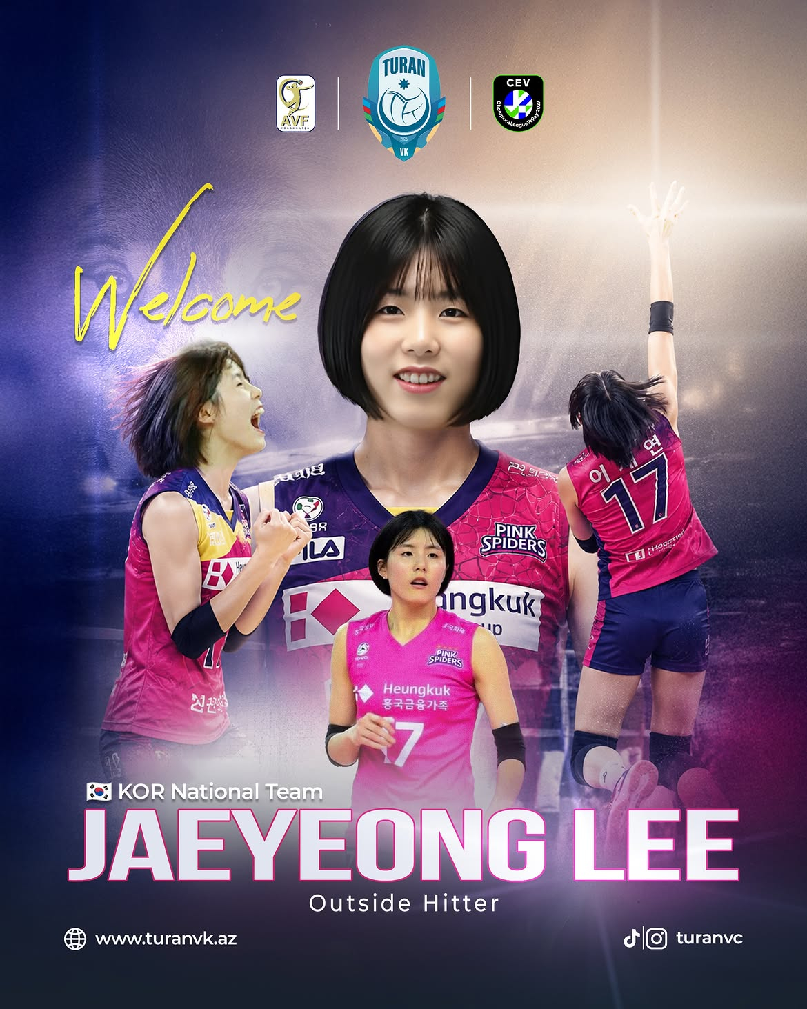 지난 4 쌍둥이 언니 이재영의 영입을 먼저 발표했던 아제르바이잔 투란VC 구단. /사진=투란VC SNS 캡처