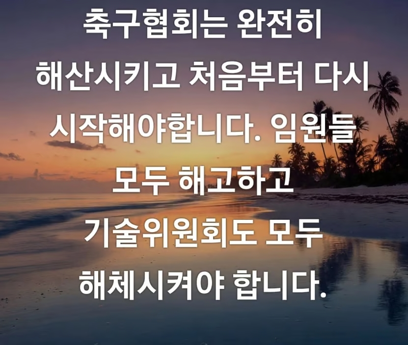 배우 한정수가 대한축구협회를 향해 작심 발언을 했다. /사진=한정수 인스타그램