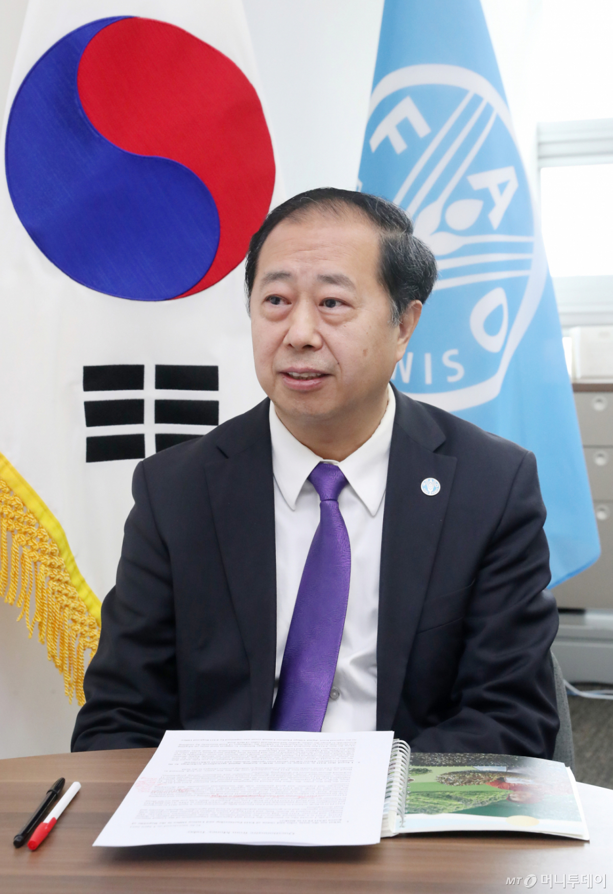 솅야오 탕 유엔식량농업기구(FAO) 한국사무소장이 농업분야에서 청년들의 역할에 대해 이야기 하고 있다. /사진=홍봉진기자 honggga@
