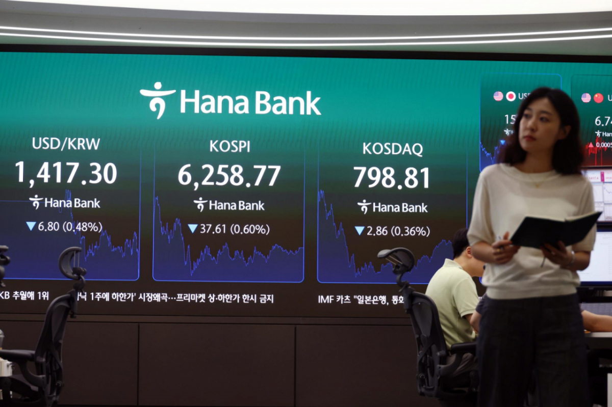 7일 서울 하나은행 본점 딜링룸./사진=뉴시스