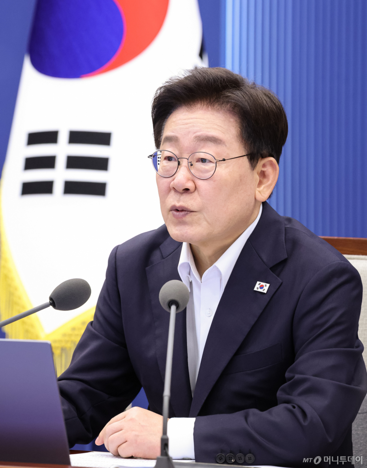 (서울=뉴스1) 이재명 기자 = 이재명 대통령이 6일 청와대에서 열린 수석보좌관회의에서 발언을 하고 있다. (청와대통신사진기자단) 2026.8.6/뉴스1 Copyright © 뉴스1. All rights reserved. 무단 전재 및 재배포, AI학습 이용 금지. /사진=(서울=뉴스1) 이재명 기자