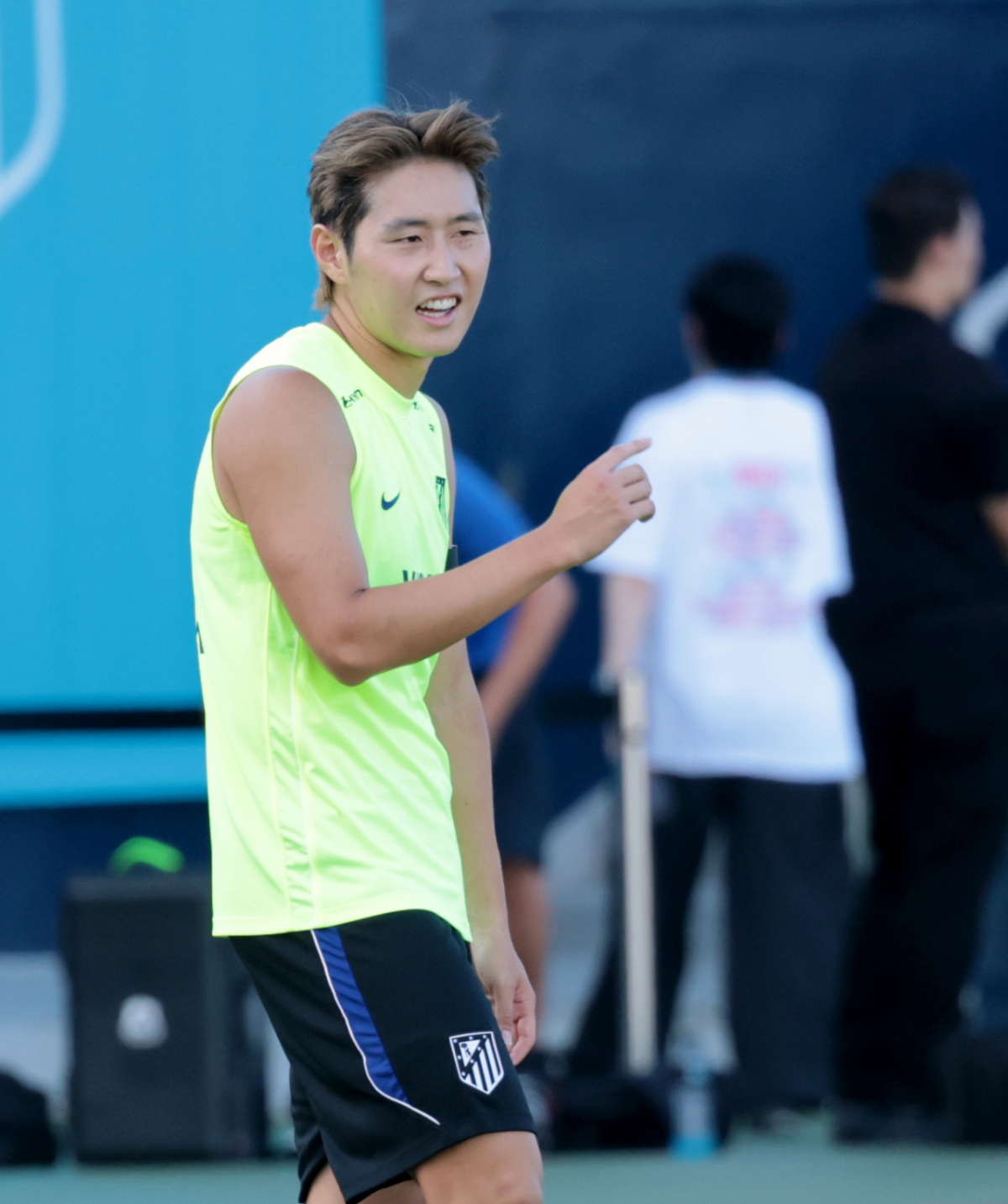 ATM 에 합류한 이강인이 2026쿠팡플레이 시리즈 맨체스터시티- 아틀레티코 마드리드 경기를 앞두고 8일 목동축구장에서 열린 훈련에서 론도게임을 하며 몸을 풀고 있다. 2026.08.08. /사진=강영조 cameratalks@