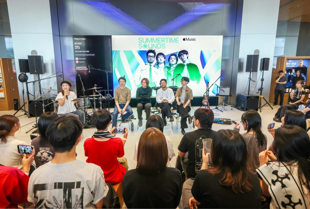 밴드 실리카겔과 함께 한 '투데이 앳 애플' 이벤트/사진 제공=애플