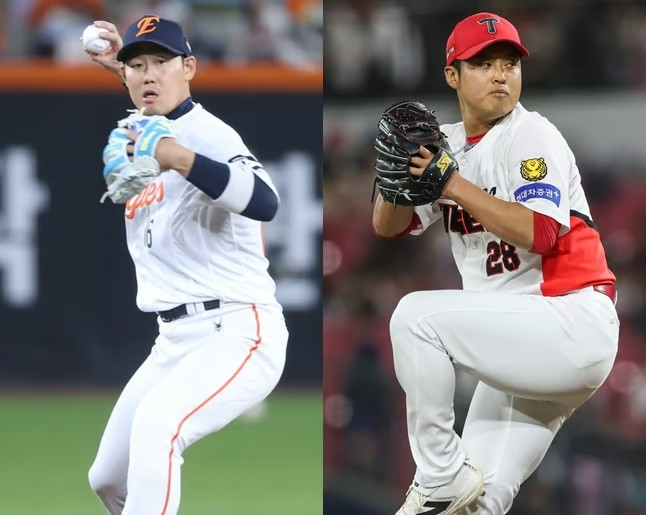 한화 이글스와 KIA 타이거즈는 지난 7월 23일 내야수 하주석(왼쪽)과 투수 이형범을 주고 맞는 맞트레이드를 실시했다. /사진=각 구단 제공