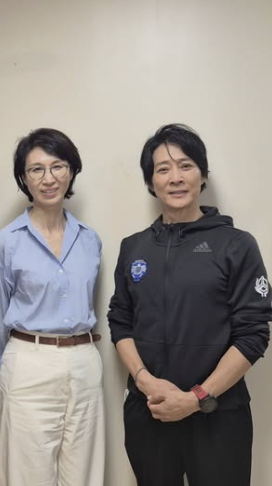 노소영 아트센터 나비 관장이 배우 최수종이 출연 중인 연극 '오이디푸스' 공연장을 찾았다./사진=최수종 SNS