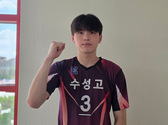 수성고 송정민이 최근 충북 제천체육관에서 '2026 IBK기업은행배 전국 중·고 배구대회'를 준우승으로 마무리한 후 스타뉴스와 인터뷰했다.  /사진=김동윤 기자