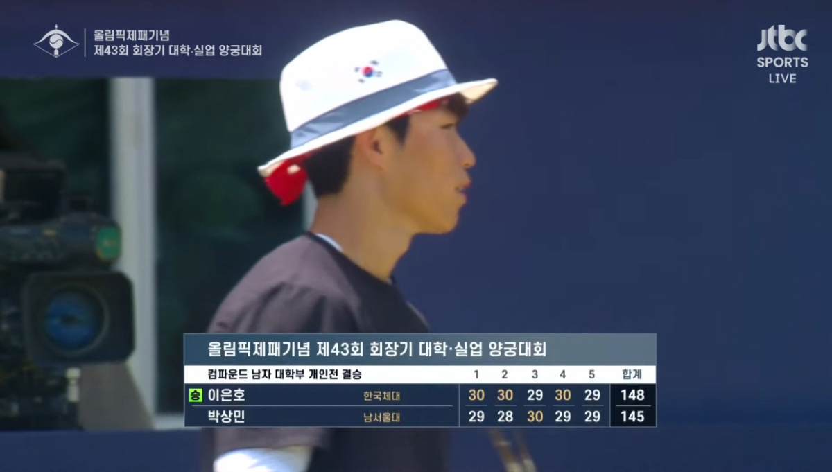 박상민. /사진=JTBC 중계 영상 갈무리