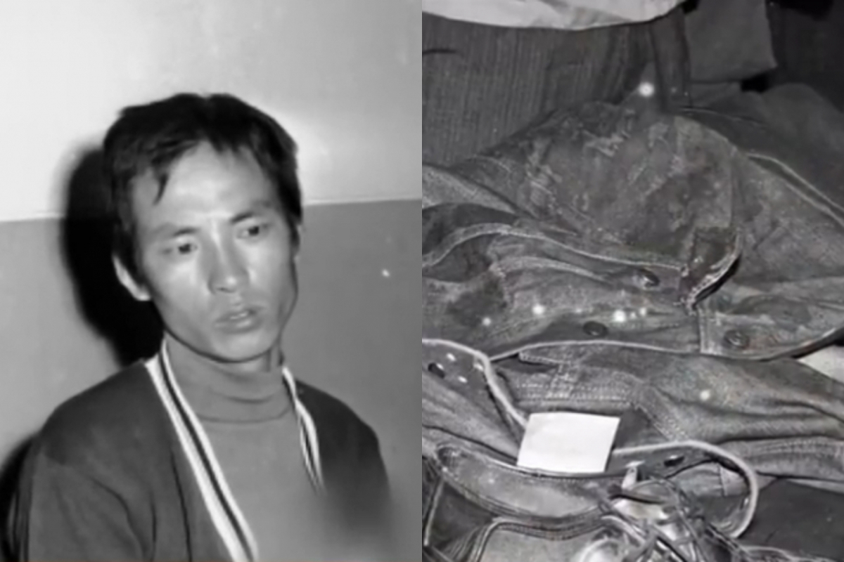 경찰은 세탁소 앞에 잠복해 있다가 청바지를 찾으러 온 김대두를 붙잡았다. 사진은 김대두, 그가 세탁소에 맡긴 청바지. /사진=JTBC '사건반장' 캡처