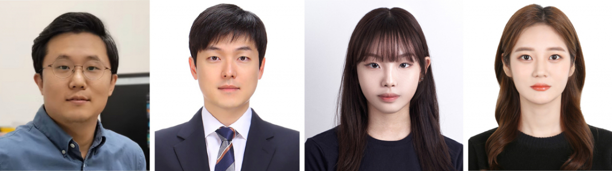 김대석 고분자공학전공 교수, 박승현 휴먼바이오융합전공 교수, 이채원 석사과정, 김난경 석·박사통합과정.(왼쪽부터)/사진제공=부경대