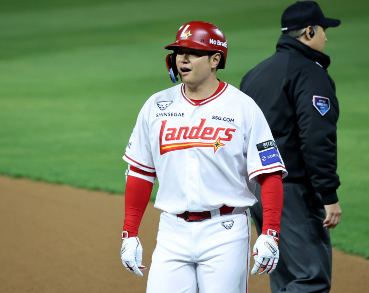 SSG 김재환. /사진=강영조 선임기자