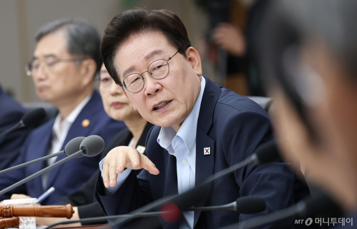 (세종=뉴스1) 허경 기자 = 이재명 대통령이 11일 정부세종청사에서 열린 국무회의에서 발언하고 있다. (청와대통신사진기자단) 2026.8.11/뉴스1 Copyright © 뉴스1. All rights reserved. 무단 전재 및 재배포, AI학습 이용 금지. /사진=(세종=뉴스1) 허경 기자