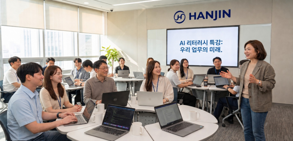 한진이 올해 상반기 임직원 인공지능 교육 이수 시간 2000시간을 돌파했다고 12일 밝혔다./사진제공=한진