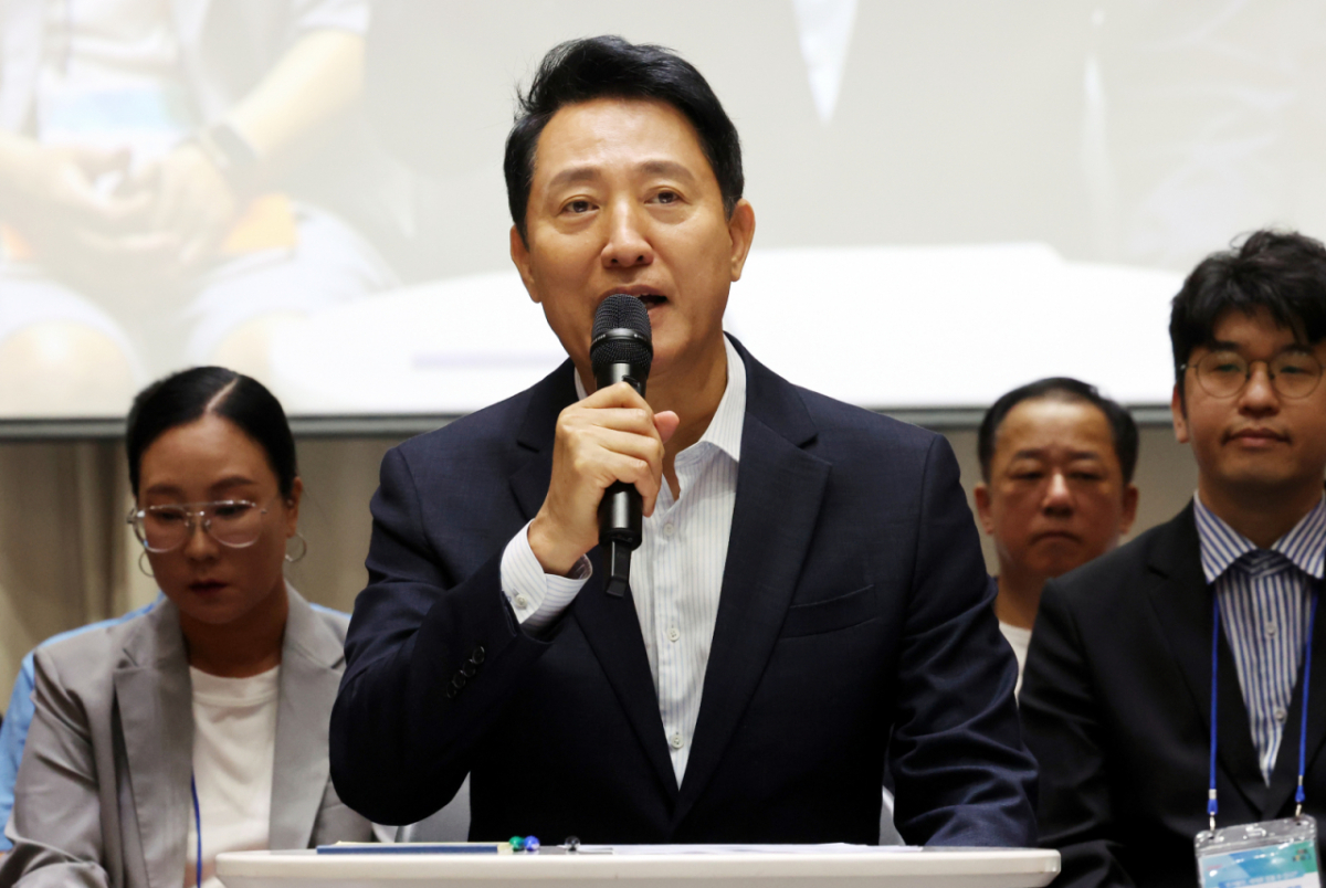 오세훈 서울시장이 6일 서울 중구 서울시청에서 열린 부동산 정상화를 위한 서울시민 대토론회에 참석해 모두발언을 하고 있다./사진=뉴시스