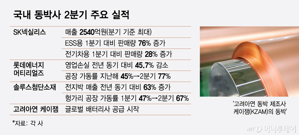 국내 동박사 2분기 주요 실적. /그래픽=최헌정