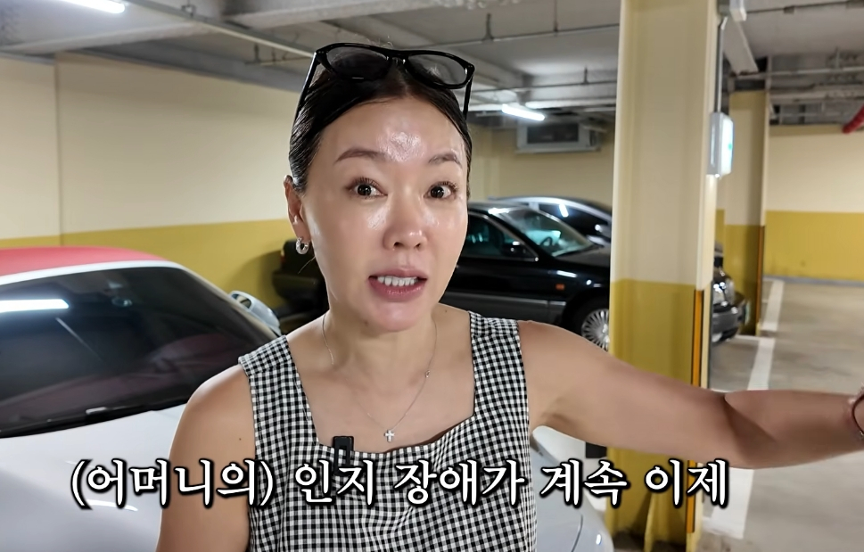 방송인 안선영이 과거 어머니의 유방암, 뇌졸중으로 병원을 찾았던 기억을 떠올리며 불안한 모습을 보였다. /사진=유튜브 영상 갈무리