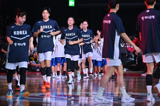 한국 여자농구 대표팀. /사진= Japan Basketball Association 제공