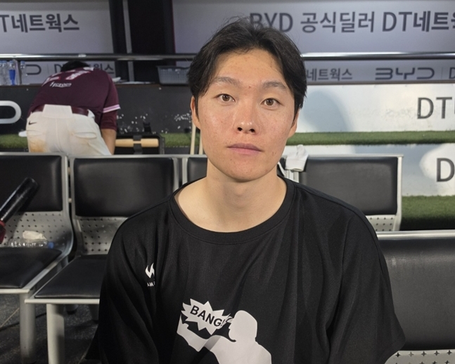 시즌 10호 홈런을 친 경기 직후 만난 임병욱. /사진=박수진 기자