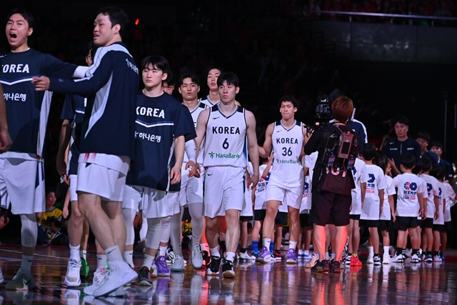 한국 남자농구 대표팀. /사진=Japan Basketball Association 제공