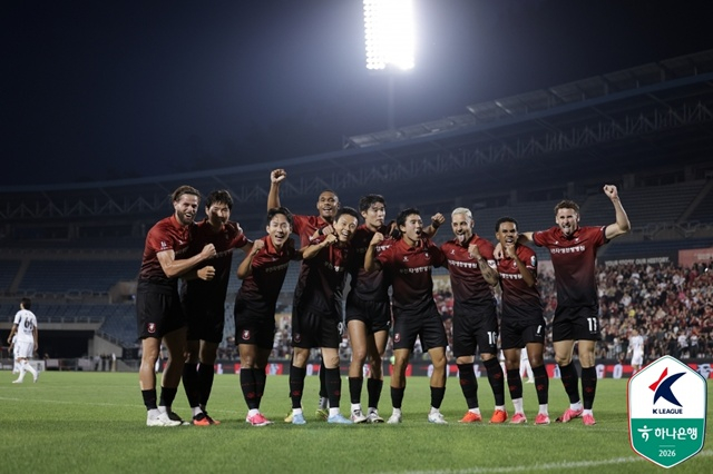 부천FC의 골 세리머니. /사진=한국프로축구연맹 제공