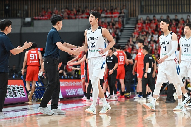 한국 남자농구 대표팀. /사진=Japan Basketball Association 제공
