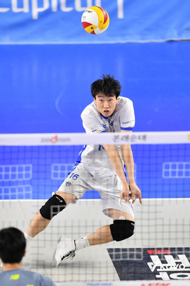 삼성화재 시절 정성규. /사진=한국배구연맹 제공